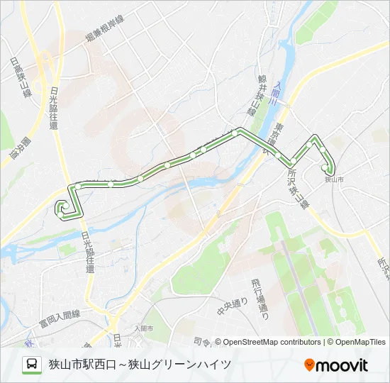 狭山２０ Bus Line Map
