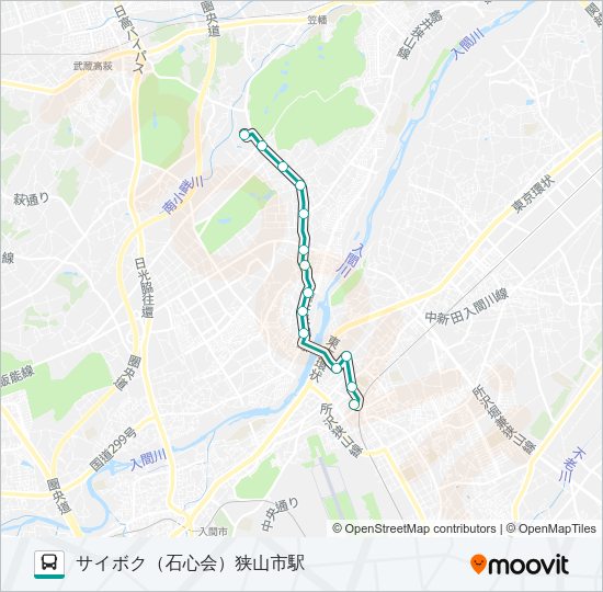 狭山２１ Bus Line Map