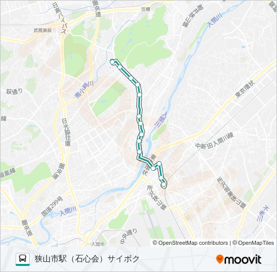 狭山２１ Bus Line Map