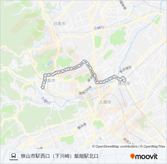 狭山２５ Bus Line Map