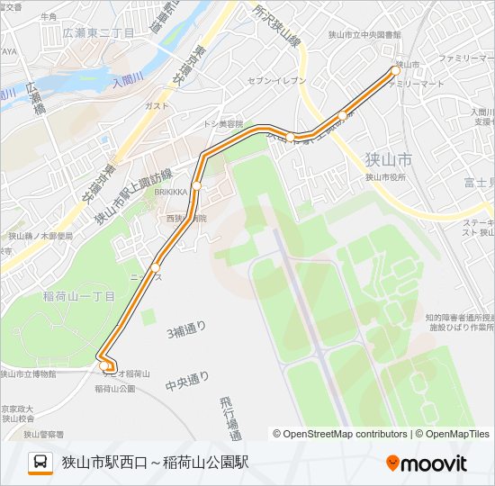 狭山２８ Bus Line Map