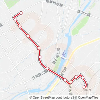 狭山２９ Bus Line Map