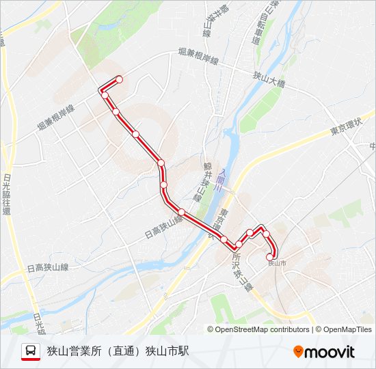 狭山２９ Bus Line Map