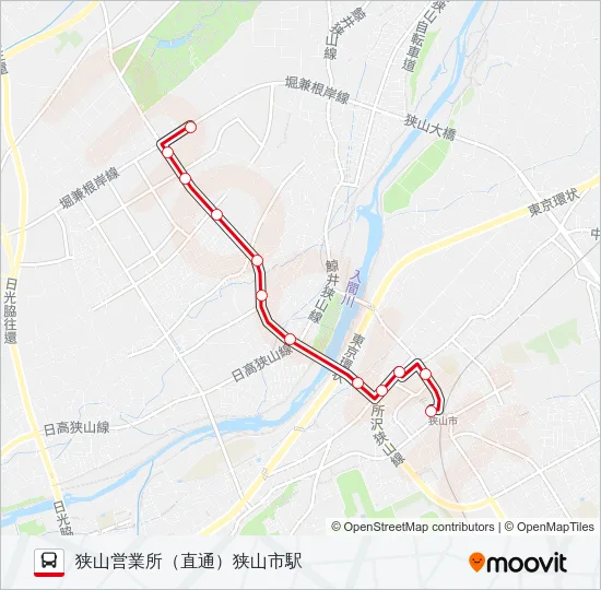 狭山２９ Bus Line Map