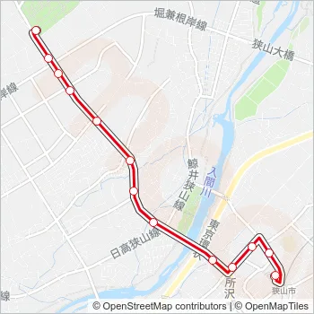 狭山２９ Bus Line Map