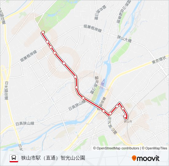 狭山２９ Bus Line Map