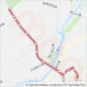 狭山２９ Bus Line Map