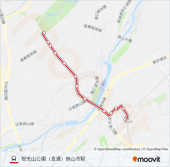 狭山２９ Bus Line Map
