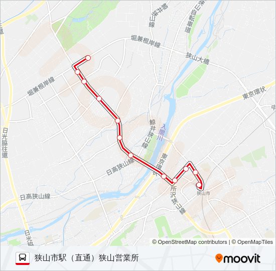狭山２９ Bus Line Map
