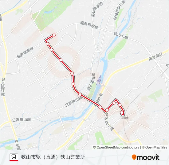 狭山２９ Bus Line Map