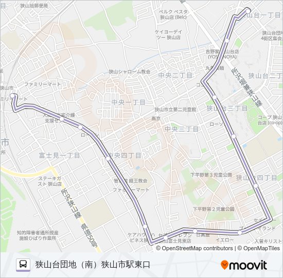 狭山３１ Bus Line Map