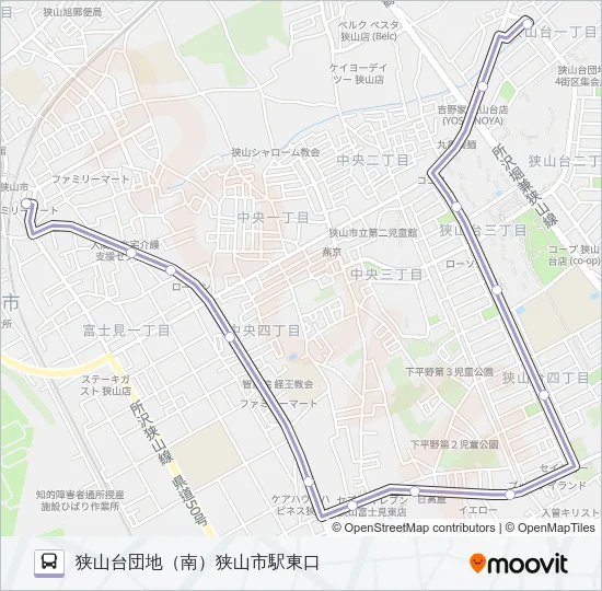 狭山３１ Bus Line Map