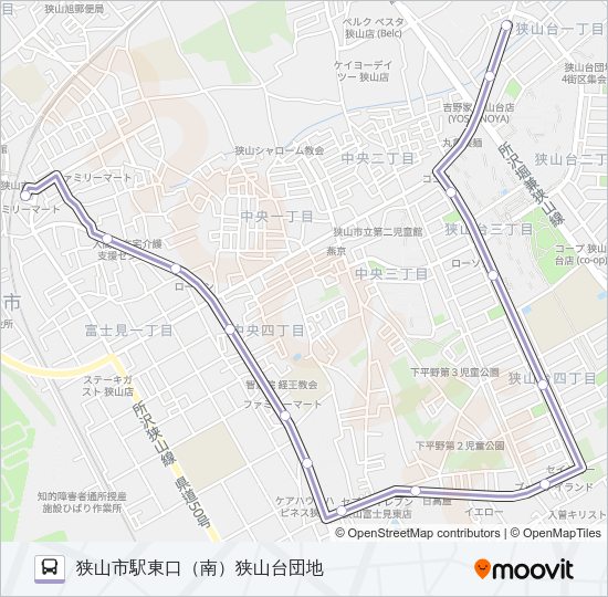 狭山３１ Bus Line Map