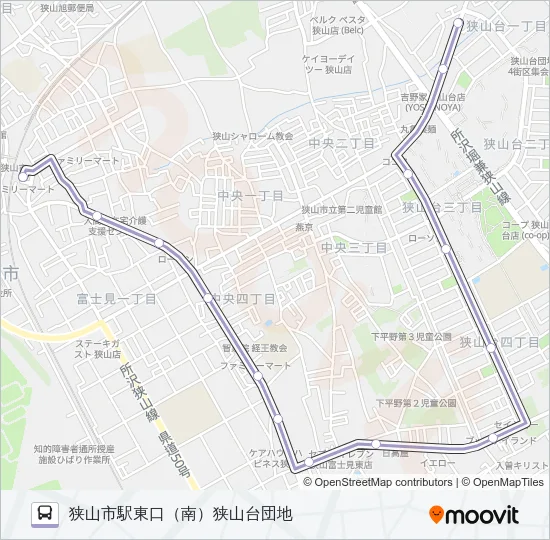 狭山３１ Bus Line Map