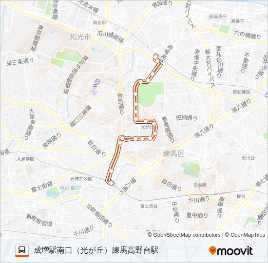 練高０１ Bus Line Map