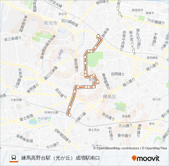 練高０１ Bus Line Map