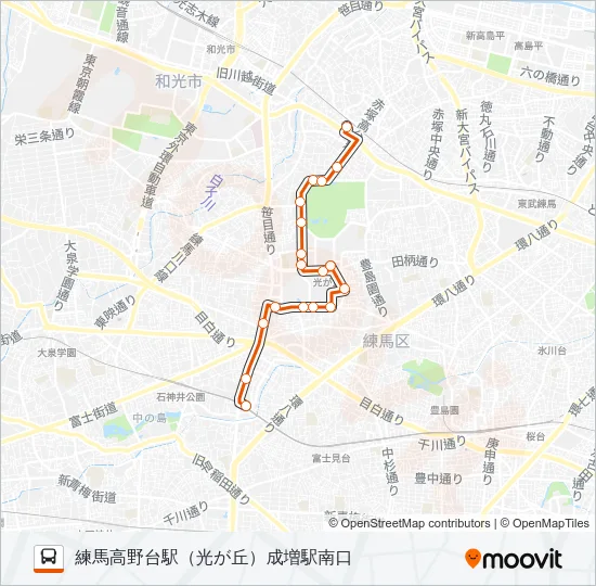 練高０１ Bus Line Map