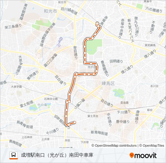 練高０２ Bus Line Map