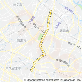 ひばり７３ Bus Line Map