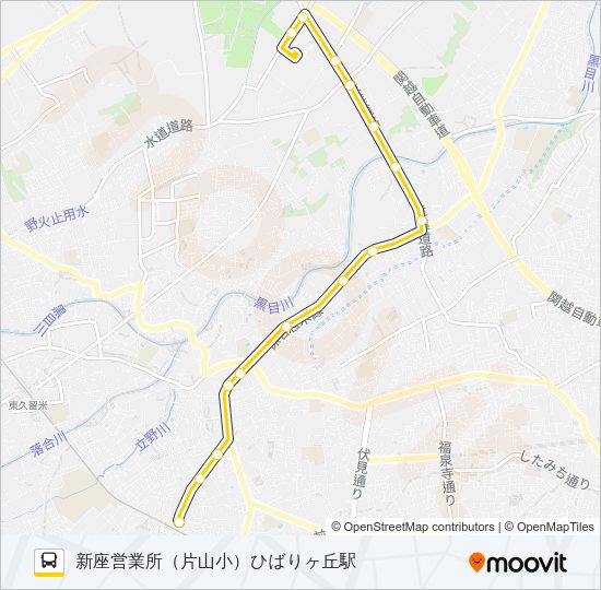 ひばり７７ Bus Line Map