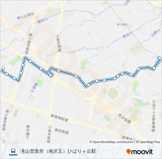 ひばり８１ Bus Line Map