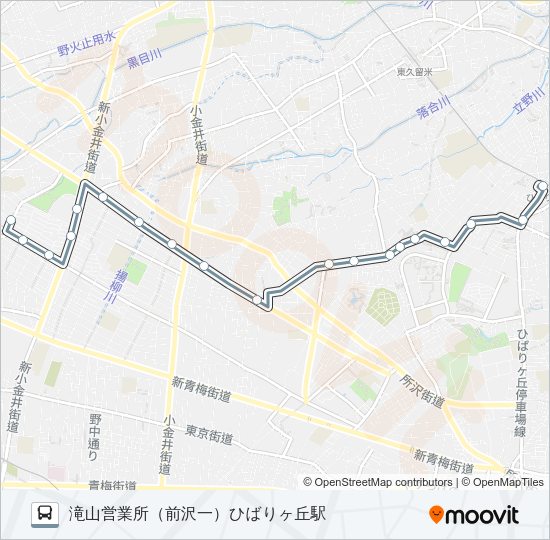 ひばり８２ Bus Line Map