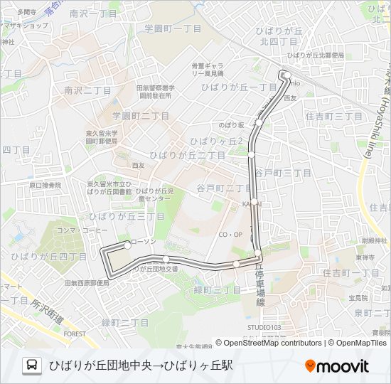ひばり８３ Bus Line Map