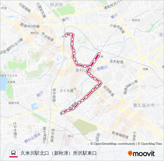 久１１－１ Bus Line Map