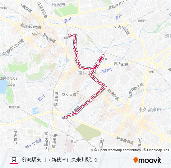 久１１－１ Bus Line Map