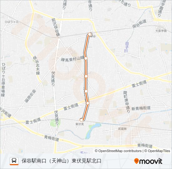 保０２－１ Bus Line Map