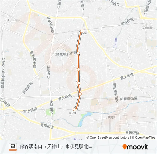 保０２－１ バスの路線図