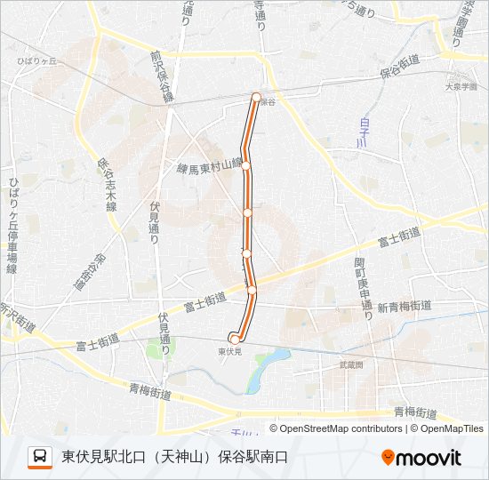 保０２－１ Bus Line Map