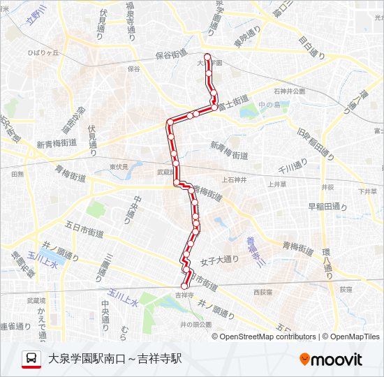 吉６２－１ Bus Line Map