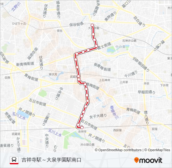 吉６２－１ Bus Line Map