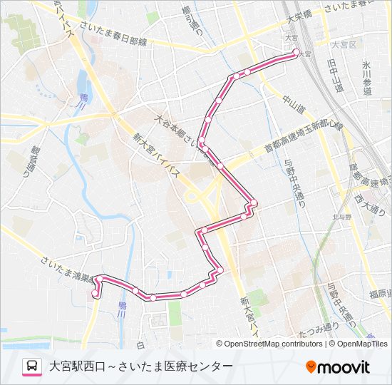 大３９－１ Bus Line Map