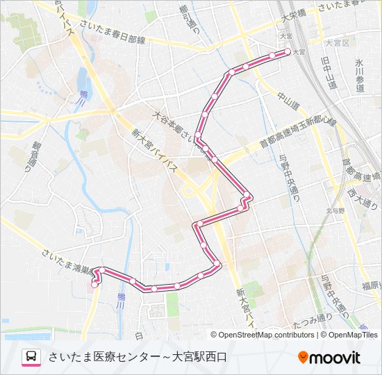 大３９－１ Bus Line Map