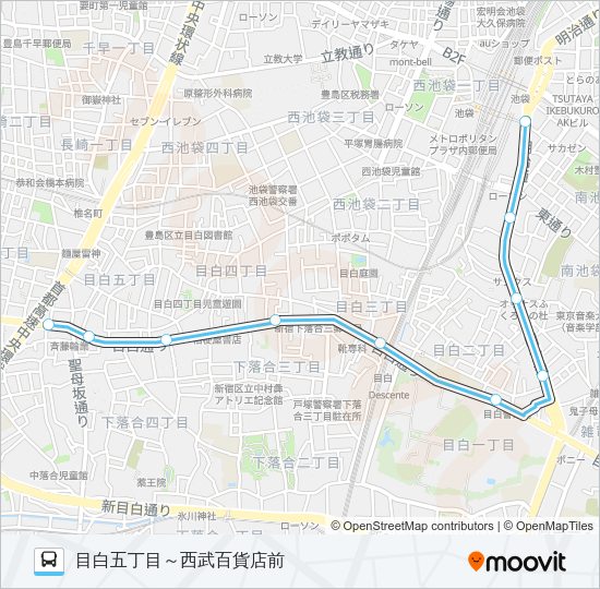 宿２０－１ Bus Line Map