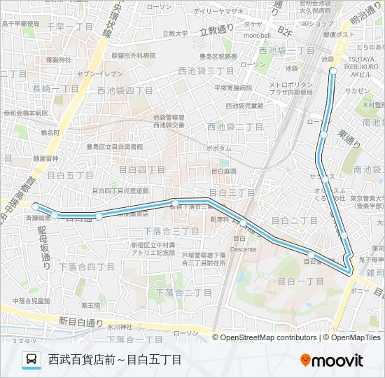 宿２０－１ Bus Line Map