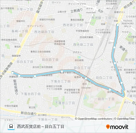 宿２０－１ バスの路線図