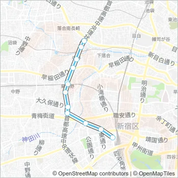 宿２０－２ Bus Line Map