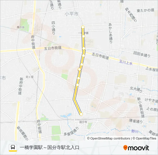 寺６２－１ バスの路線図