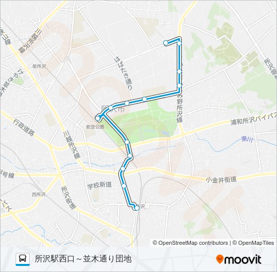 所２０－１ Bus Line Map