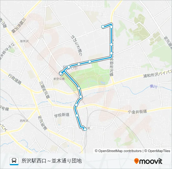 所２０－１ Bus Line Map