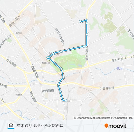 所２０－１ Bus Line Map