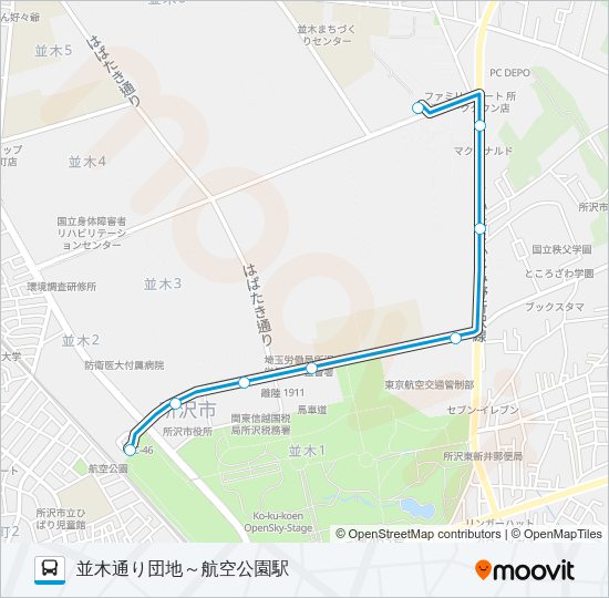 所２０－３ Bus Line Map