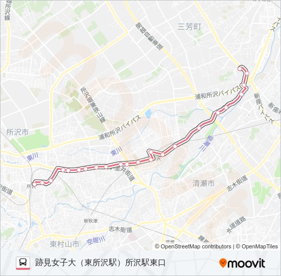 所５２－１ Bus Line Map