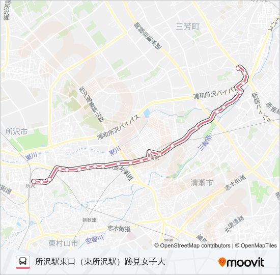 所５２－１ Bus Line Map