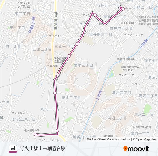 朝２２－１ Bus Line Map