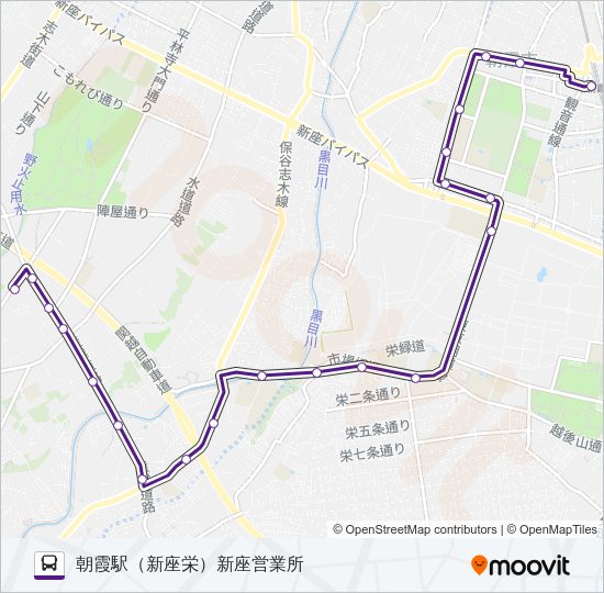 朝８２－１ Bus Line Map