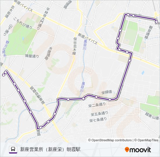 朝８２－１ Bus Line Map